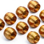 PATIKIL 4mm Tube OD Brass Compression Sleeves Ferrules, 25 Pack Brass Ferrule Fitting Brass Compression Fitting Assortment Kit for Air Water Gas Pipe-0
