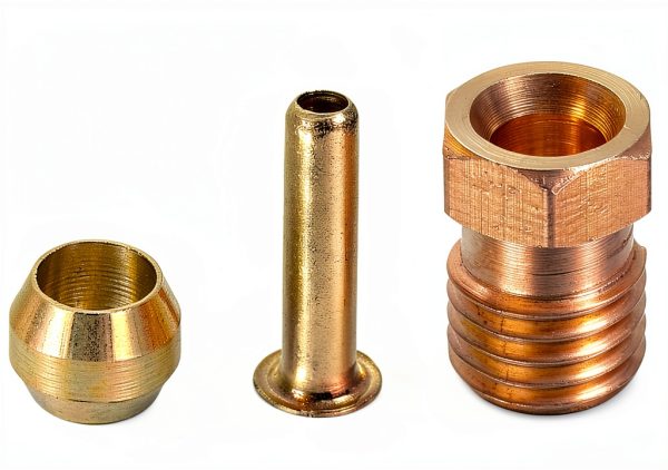 PATIKIL 2.5mm ID 4mm OD Compression Kit 10 Brass Ferrule Sleeve Nut-1