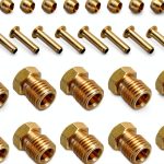 PATIKIL 2.5mm ID 4mm OD Compression Kit 10 Brass Ferrule Sleeve Nut-0