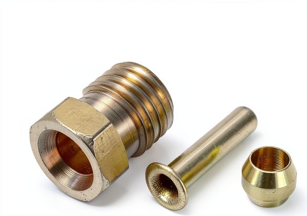 PATIKIL 2.5mm ID 4mm OD Compression Kit 10 Brass Ferrule Sleeve Nut-3